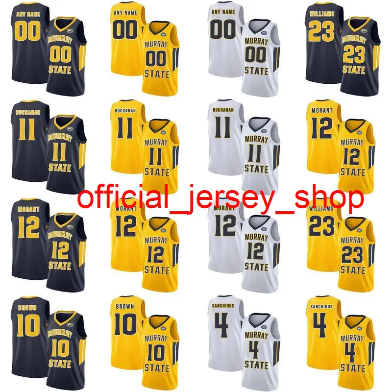 NCAA Murray State Racers Maillots Isaiah Canaan Jersey Darnell Cowart Jalen Johnson Anthony Smith College Maillots de basket-ball cousus sur mesure