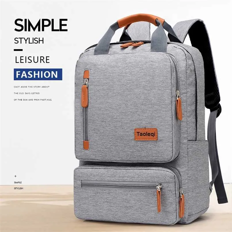 Ike Marti Casual Mannen Laptop Rugzak 15.6 Inch Waterdicht Meisje Grijs Anti-diefstal Vrouw Junior High School Bag Rugzakken 211029