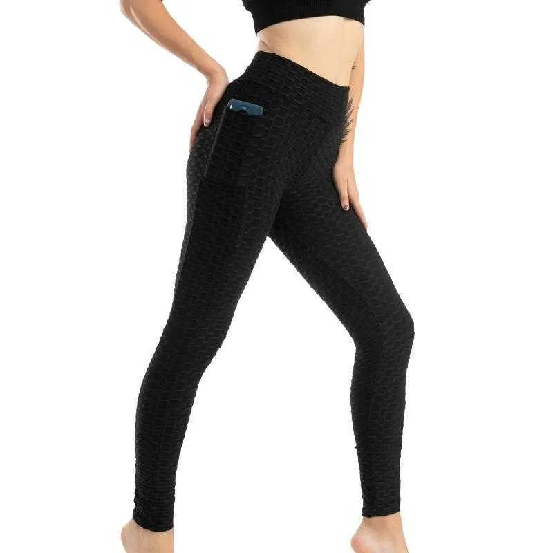 Women's Leggings for women butt lift High waist Yoga pure colour trousers Summer Girl sports Running pants tik tok black