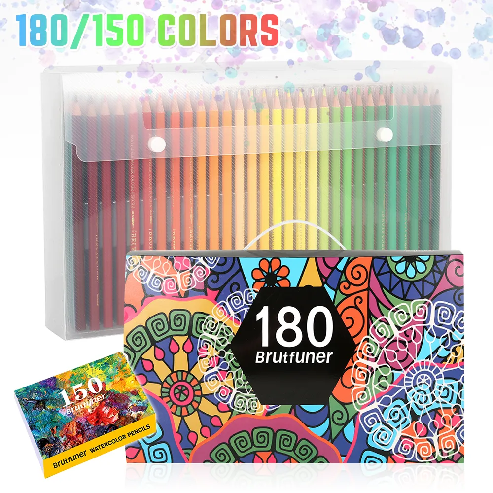 Brutfuner Art Professional Colored Pencils 180 Colors Watercolor