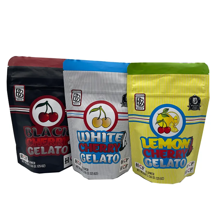 High Quality Mylar Bag 3.5g Backpack Boyz NO CAP Italian Ice Horchata Black Cherry Gelato Banana