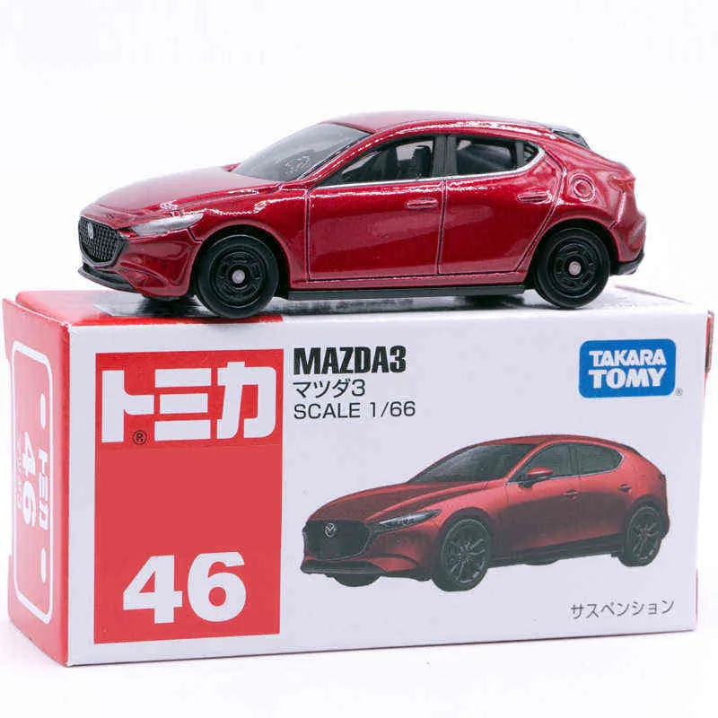 Takara Tomy Tomica n ° 46 Mazda 3 moulé sous pression modèle de voiture jouets pour enfants échelle 1 : 66 âme rouge Mazda3 046 Y1130