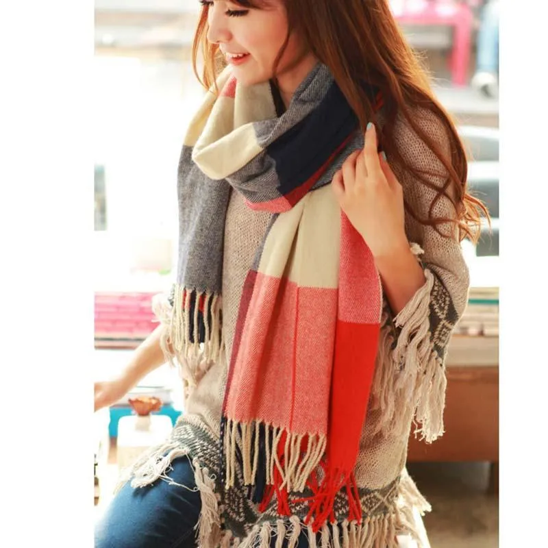 Womens plaid cashmere scarf deals