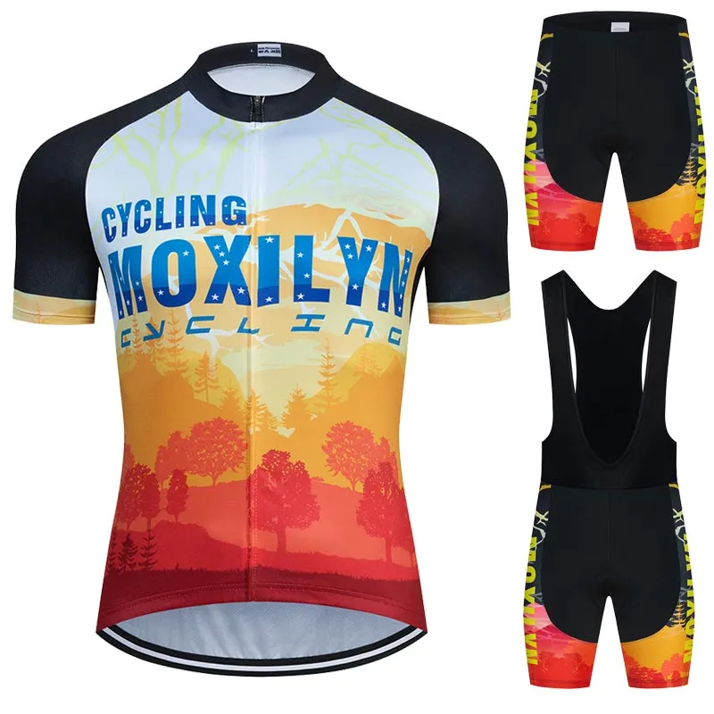 Factory direct sales Moxilyn MTB Jersey 2021 Team Cycling Shirts Mens' Short Sleeve Bike Wear Summer Premium Bicycle Clothing