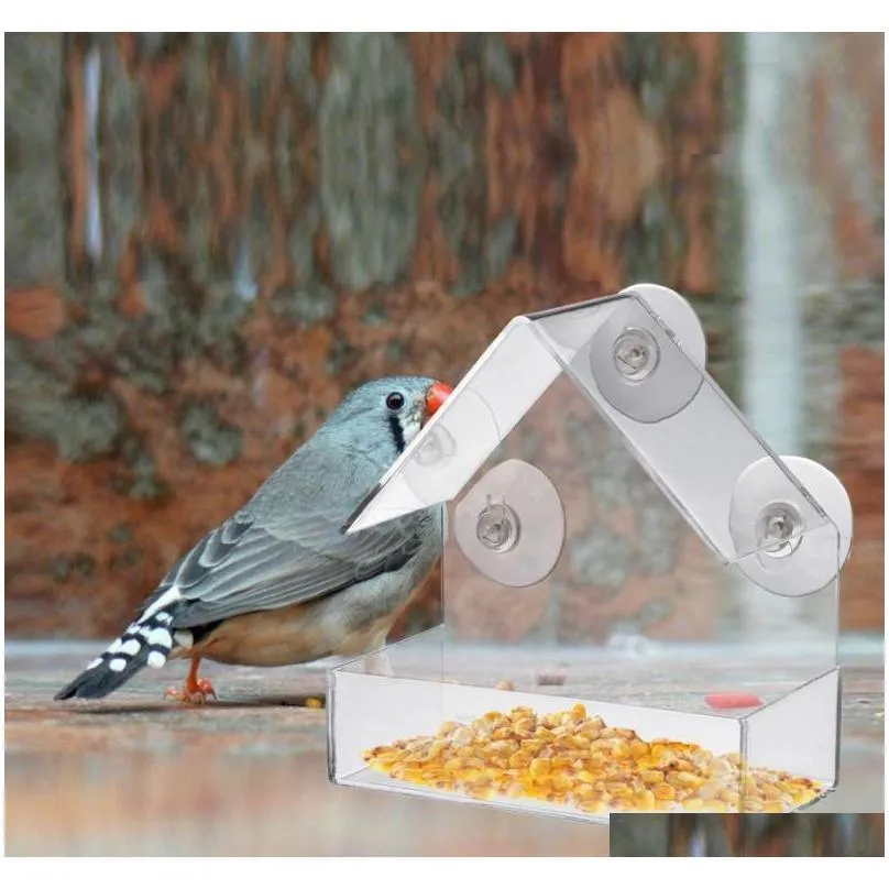 Nuova mangiatoia per uccelli per finestre in acrilico trasparente Casetta per uccelli Bir jllbvY yy_dhhome