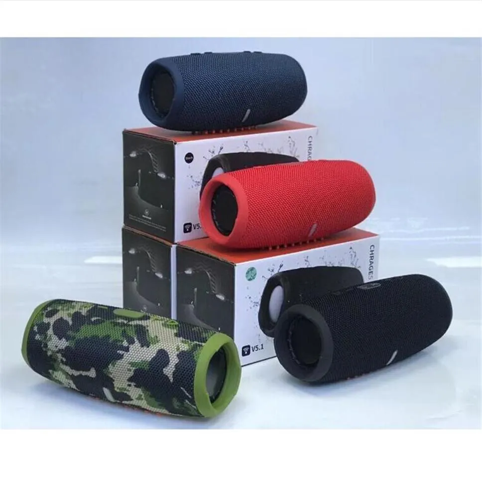 Altavoces portátiles Carga 5 Altavoz Bluetooth Carga 5 Portátil Mini inalámbrico Altavoces de subwoofer impermeables al aire libre Soporte TF USB Carda39 T230129