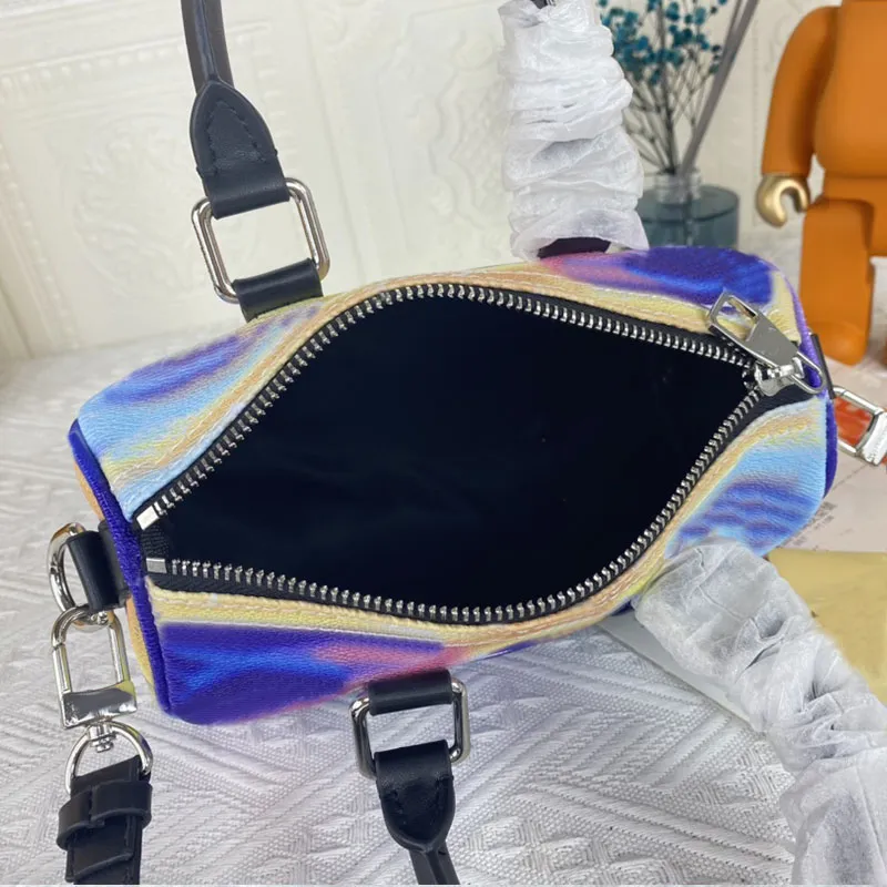 Watercolor Pillow Bag Women Handbag Keepall Totes Crossbody Bags Classic Letter Tie-dye Rainbow Color Removble Shoulder Strap Top Handle Mini Travel Duffle