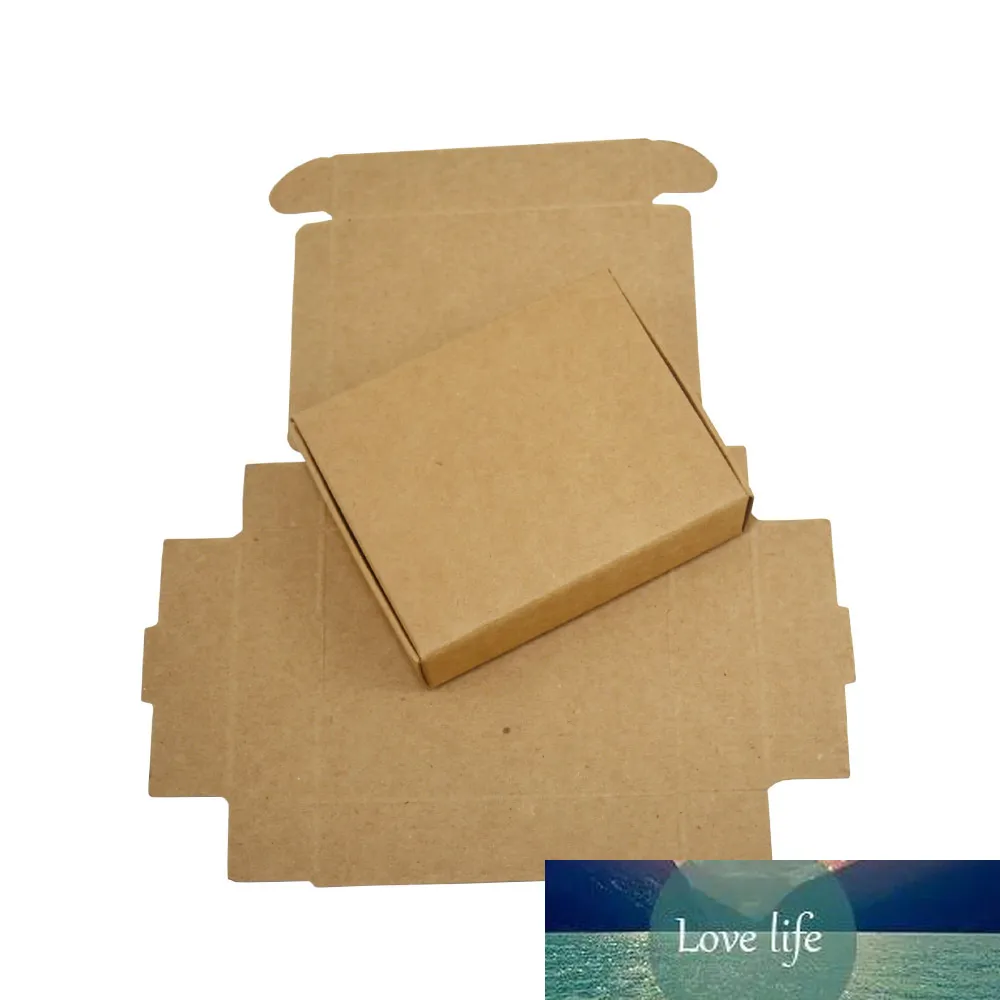 50 adet Vintage Düğün Hediyesi Ambalaj Karton Kutuları Kahverengi El Yapımı Sabun Şeker Takı Kraft Kağıt Butik Kutu 8 * 6 * 2.2 cm