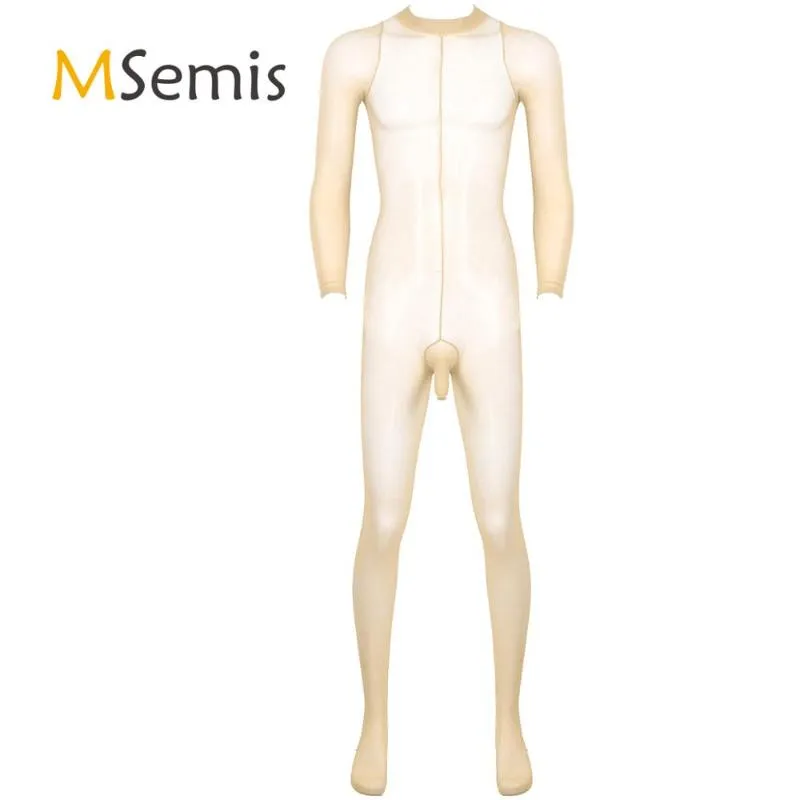 Man Tights Pants High Elastic Men's Stockings Open Sheath