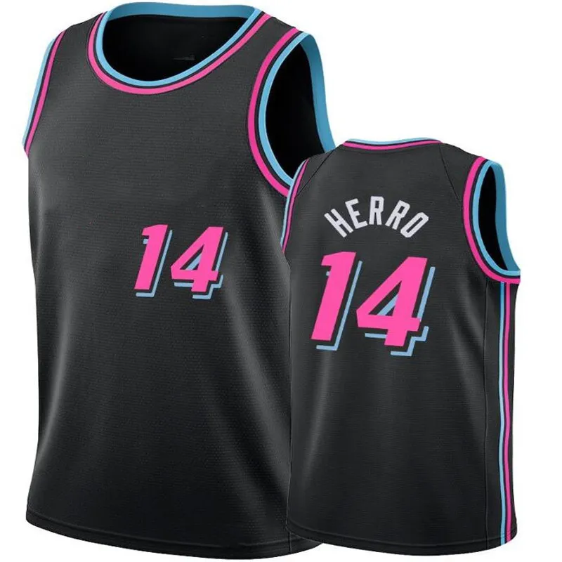 55 14 Dwyane 3 Wade Jersey Jimmy 22 Butler Basketbal Jerseys Roze Blue Men Dames Jeugd Kinderen