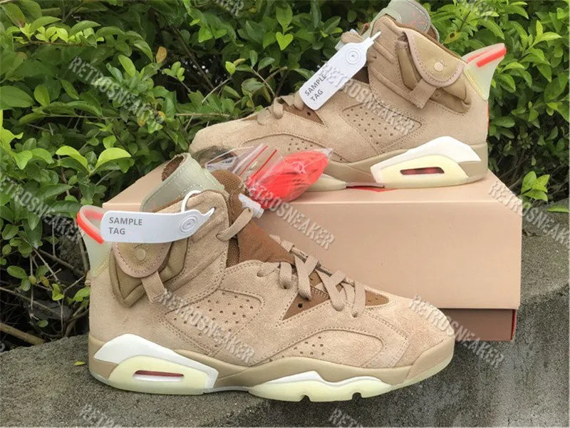 Suede Travis 6 TS British Khaki Shoes Cactus Jack Olive Green Men basketball 6s VI Pinnacle sneakers Gatorade Black Infrared Glow In The Dark with