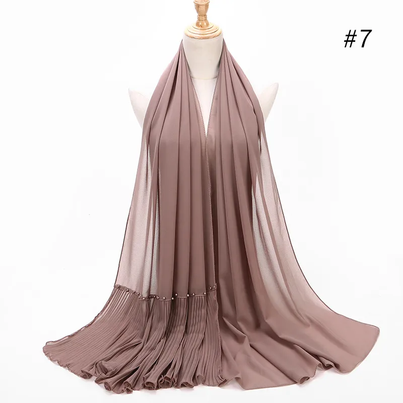 2021 Plain Bubbles Chiffon Hijab Scarf Women Shawl Wraps Hijab Solid Color Muslim Long Scarves With Diamond Glitter Gold Head Scarf