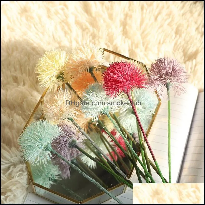 Decorative Flowers & Wreaths 5PCS Small Dandelion Bouquet Plant Wall Simulation Supplies For Party Wedding Home Decor Artificial