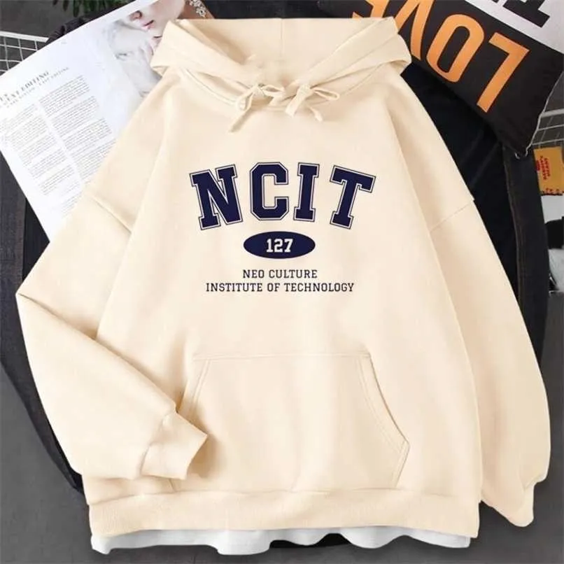 Korean Fashion NCT Hoodie Women Men Neo Culture Institute of Technology NCT ​​127 Hoodies KPOP Fans Kläder Streetwear Hoody 211104