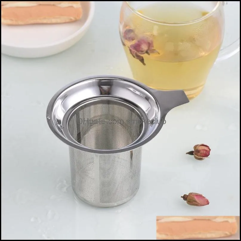 Stainless Steel Mesh Tea Infuser Tools Household Reusable Coffee Metal Spices Loose Filter Strainer Herbal Spice Filters SEAWAY