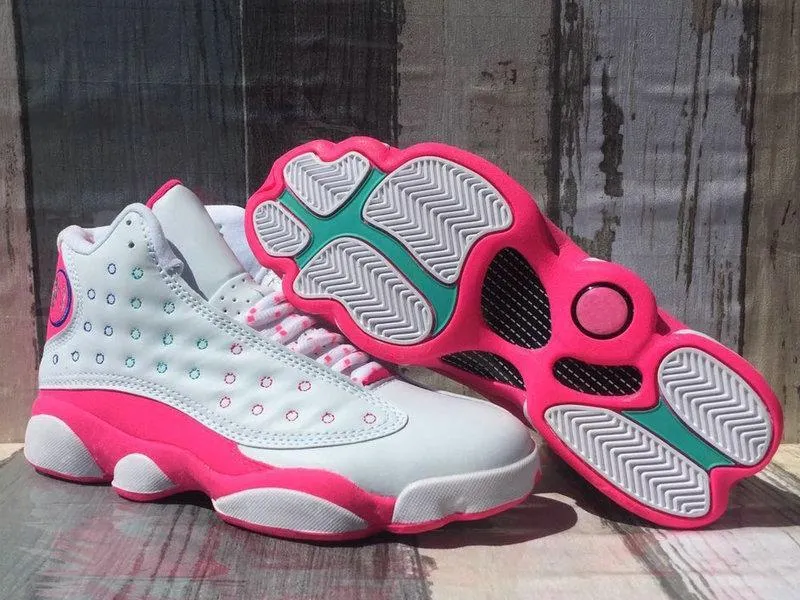 2020 New Womens Jumpman 13 GS Peach Playground Aurora Green Pink 13s Basketball Shoes Woman Sports Sneakers Trainers 23 des Chaussures