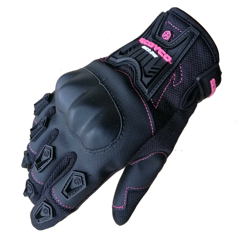 Motorcycle Gloves Women Summer Bicycle Guantes Moto Luvas Da Motocicleta Motocross Riding Glove Bike Cycling Racing Glove H1022