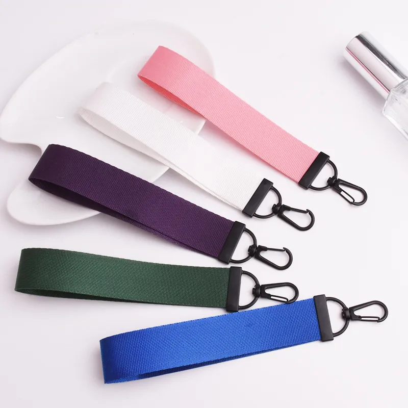 13 couleurs porte-clés solide chaîne de téléphonie de téléphone portique ruban pour femme sac de charme porte porte-clés porte-clés