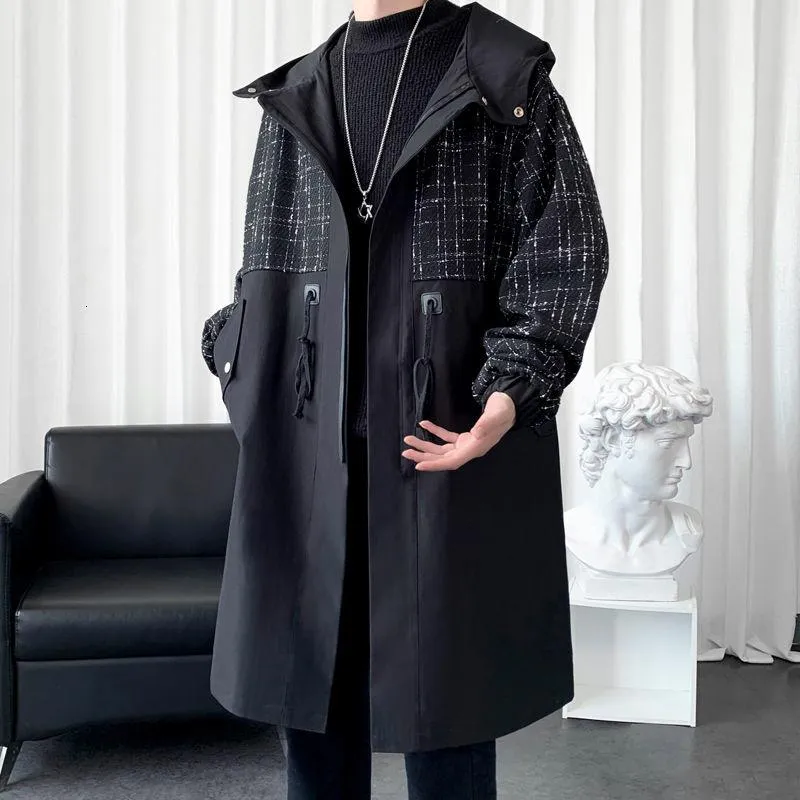 送料込みランデブー メンズウールブレンド秋冬ロングトレンチコートメンズファッションルーズウール韓国カジュアルジャケットストリートウェアステッチパーカー ランキング1位獲得 Sterlingjoyeros Com