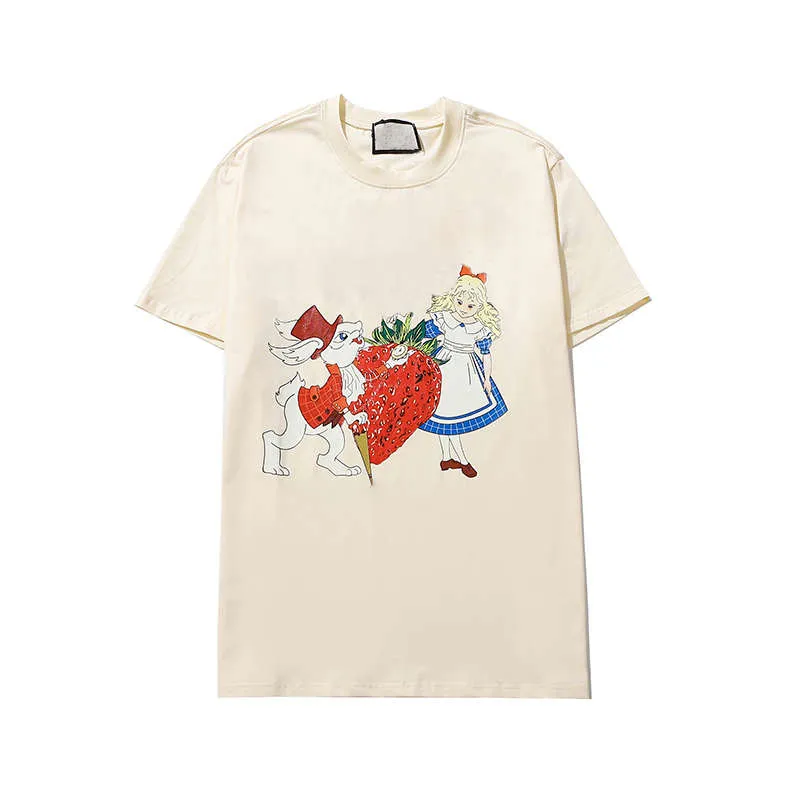 Tshirts 21ss Women Tshirts Cartoon Print Tees Letter From