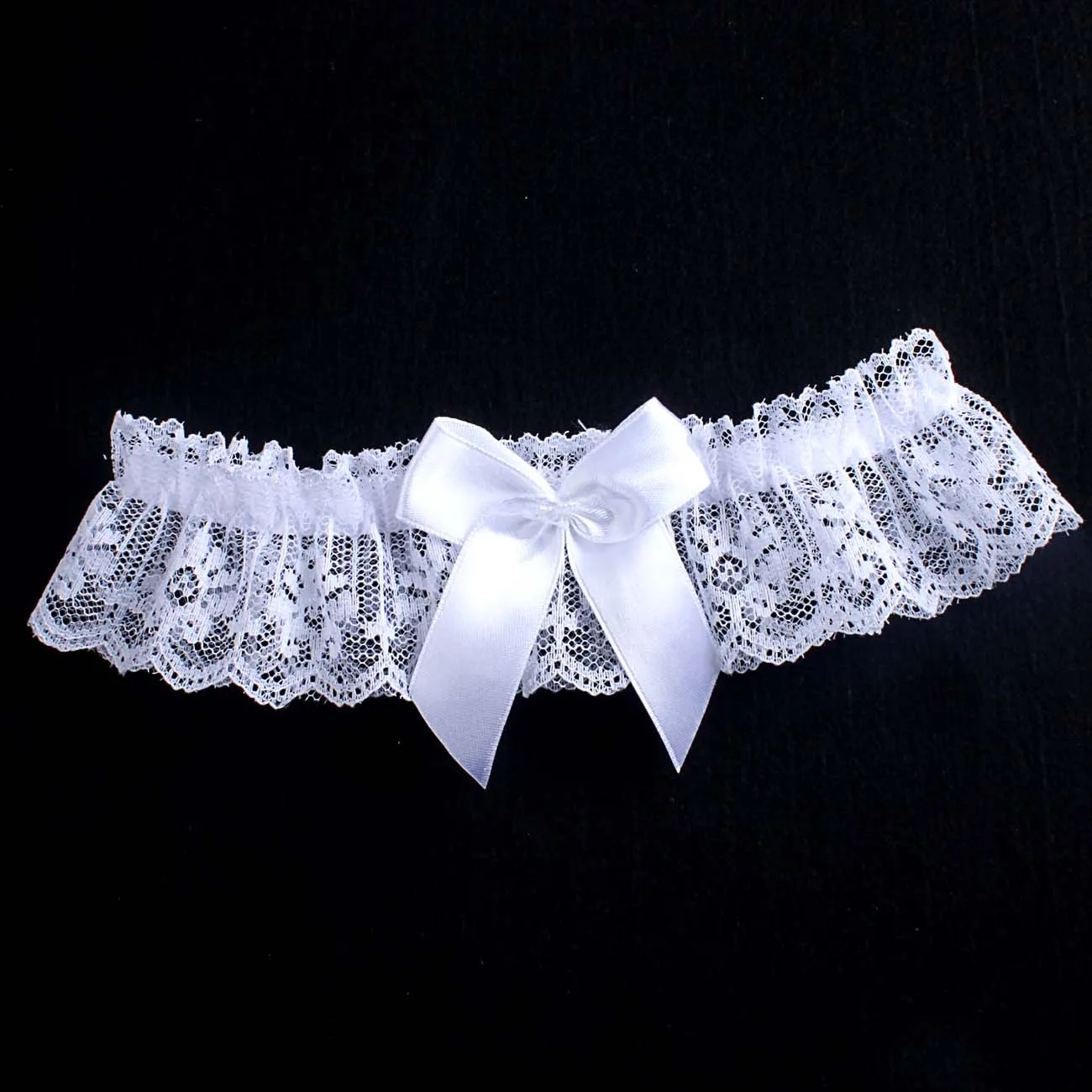 Jarretière De Mariée En Dentelle Avec Nœud - Bague De Jambe Élastique - Pour Mariage, Soirée, Cosplay