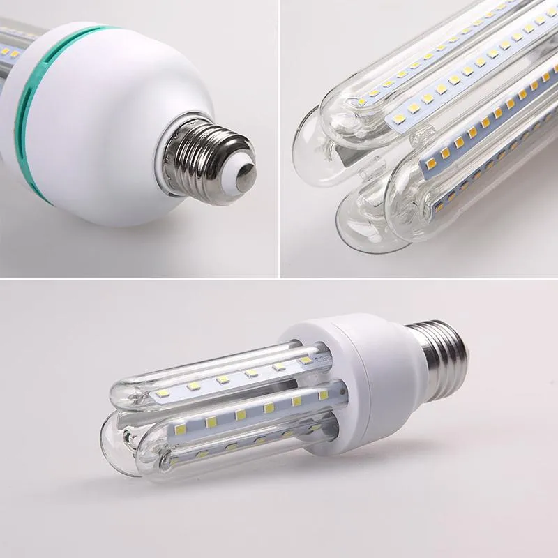 2021 LED maïs ampoule U spirale forme 85-265V 3000K/6500K 3W 5W 7W 9W 12W 18W 24W 32W lumières à économie d'énergie pour la maison