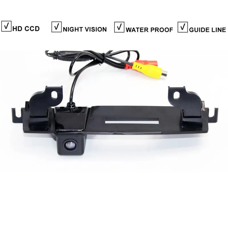 Câmeras de estacionamento de câmeras com vista traseira do carro Câmera reversa do veículo para Tiida 2008 Handeld, backup automático Visão noturna Guia Lan Angle L L