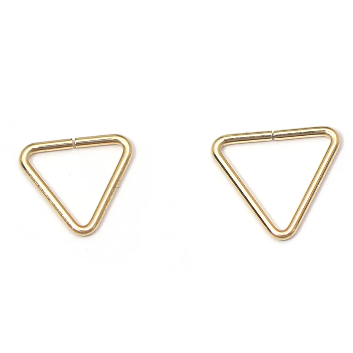 Componenti di gioielli per anelli con perline triangolari riempiti in oro 14k Beadsnice