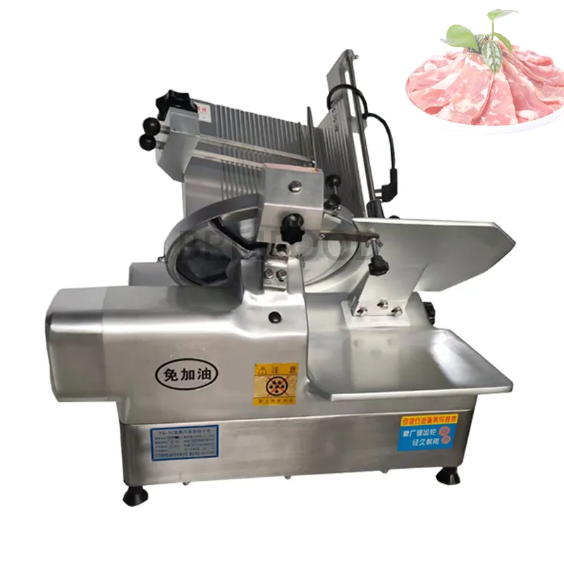 Commercial stainless steel Fully Automatic Slicer Lamb Slice Machine Lmported Blade Meat Planer Beef Roll Cutting manufacturer