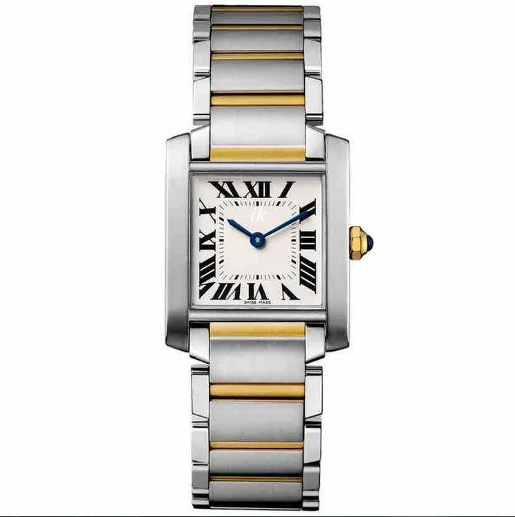 여성 패션 드레스 레이디 시계에 대한 클래식 쿼츠 시계 골드 실버 컬러 밴드 스테인레스 스틸 손목 시계 20mm CA01-2
