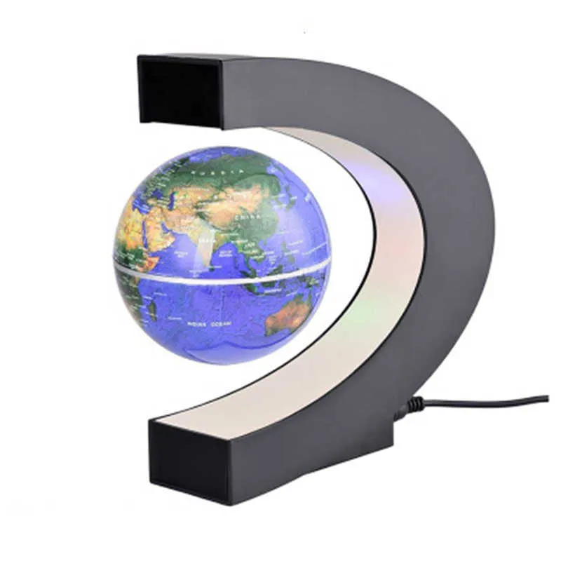 Nieuwigheid Magnetische Levitatie Globe Studenten School Lesgeven Materiaal Drijvende Globe Creative Geschenken VS / EU / UK / AU 210804