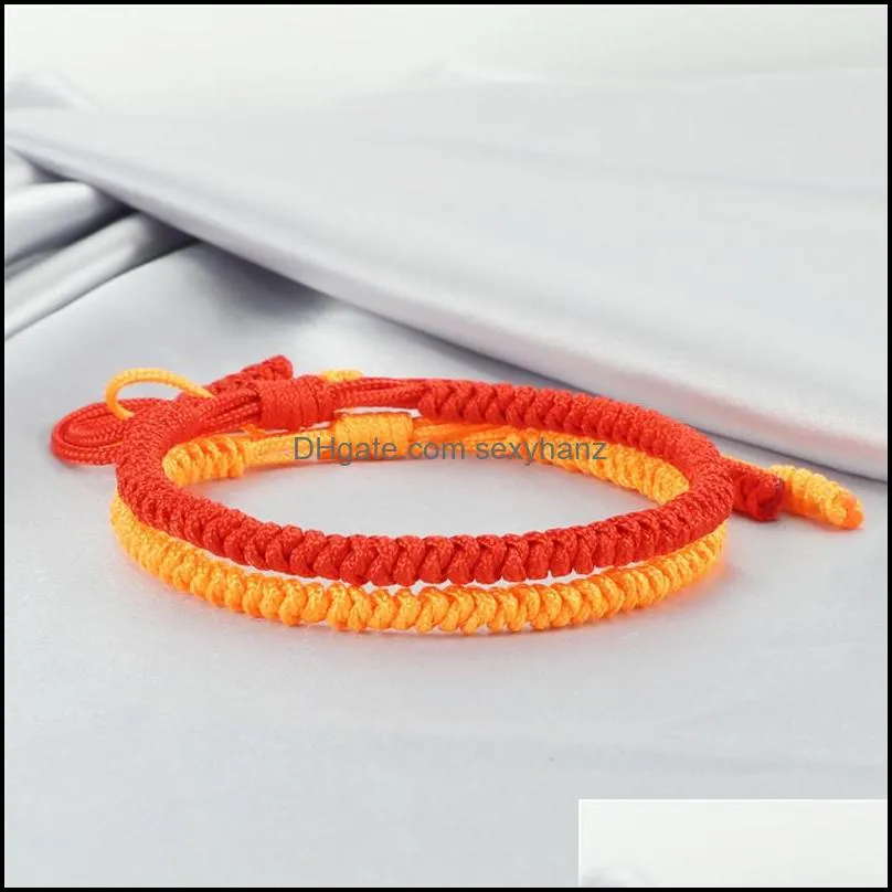 Tennis Women Braided Bracelet Handmade Lucky Tibetan Buddhist Knots Red Rope Bracelets & Bangles For Friends Gifts Men Jewelry