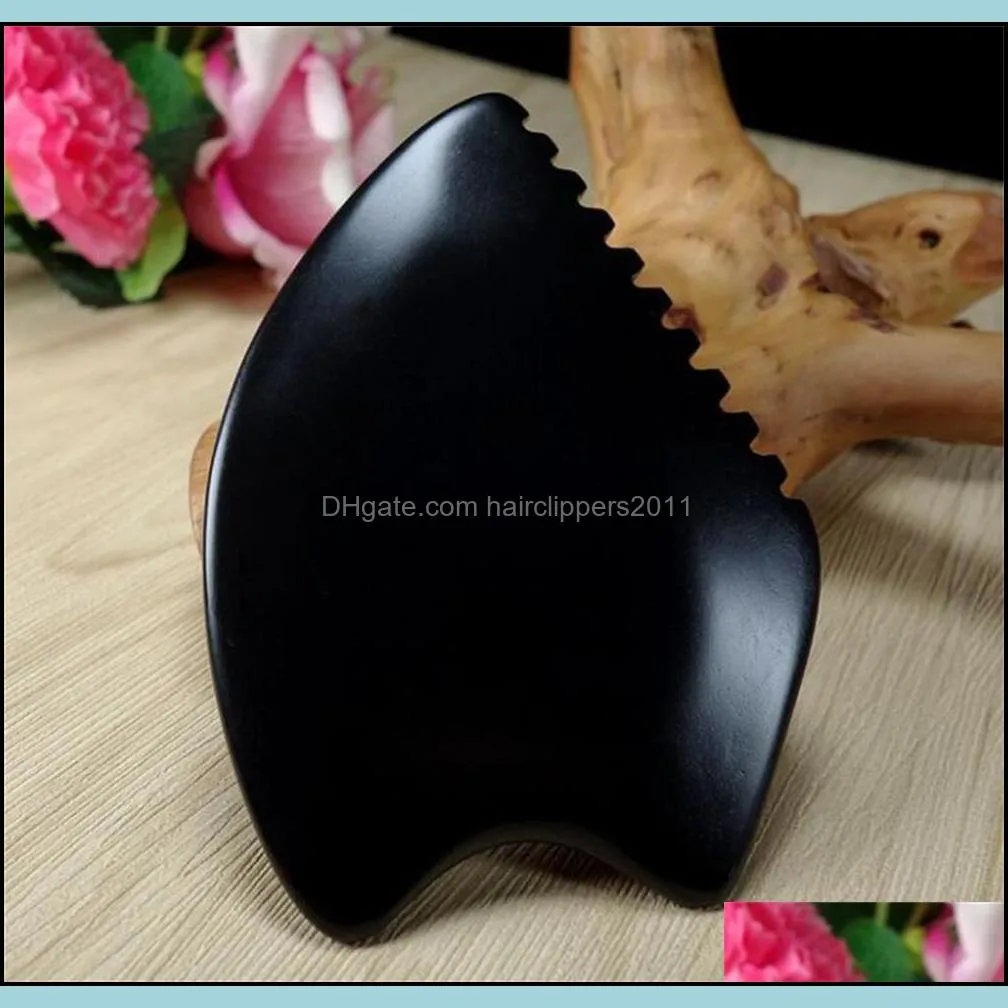 Massage Stones Rocks Big Gua Sha Facial Body Tools GuaSha Scraping Bian Scraper Tool Black