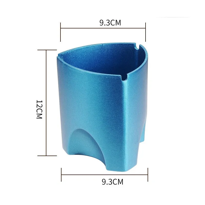 3 in 1 Triangular aluminum alloy metal ashtray Office desk decorations Stationery organizer bucket for offices Internet cafe bar KTV living room