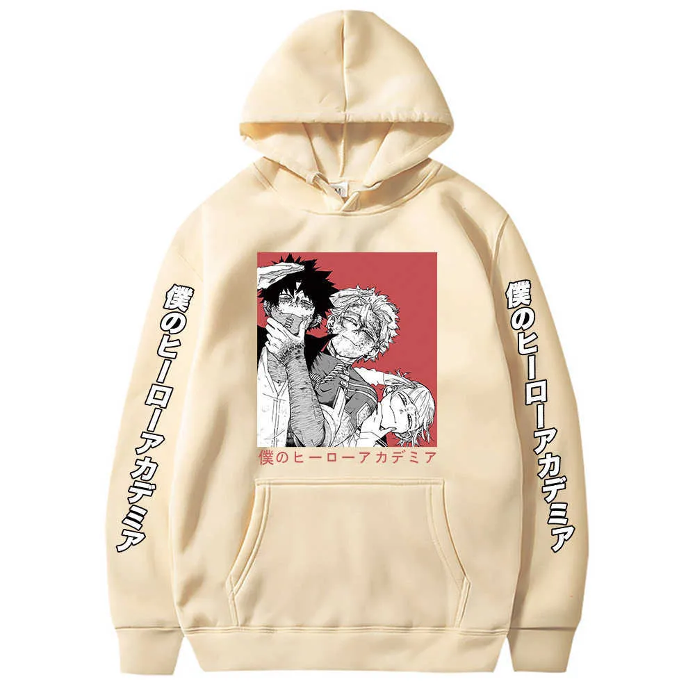 Anime My Hero Academia Printed Hawks Toga Himiko Dabi Hoodie Long Sleeve Sweatshirts Pullover Y0803