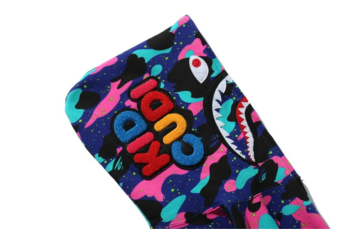 A Bathing Ape × KID CUDI SHARK セットアップ L A BATHING APE BAPE X KID CUDI SHARK FULL ZIP HOODIE XXL 2XL
