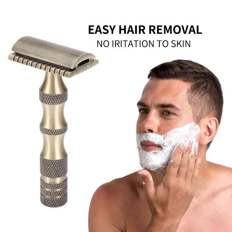 YINTAL Double Edge Mens Single Razor Shaver With Classic Blade And ...