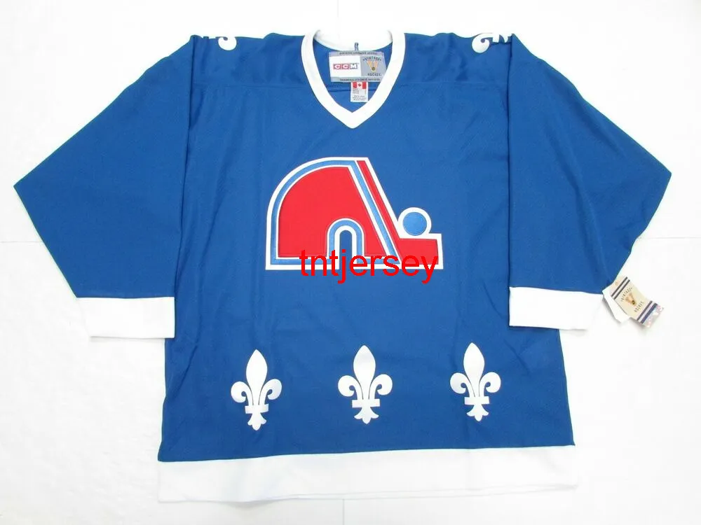 Barato Personalizado Quebec Nordas Vintage CCM Hóquei Hóquei Stitch Adicionar qualquer Número Nome Homens Criança Jerseys de Hóquei XS-5XL