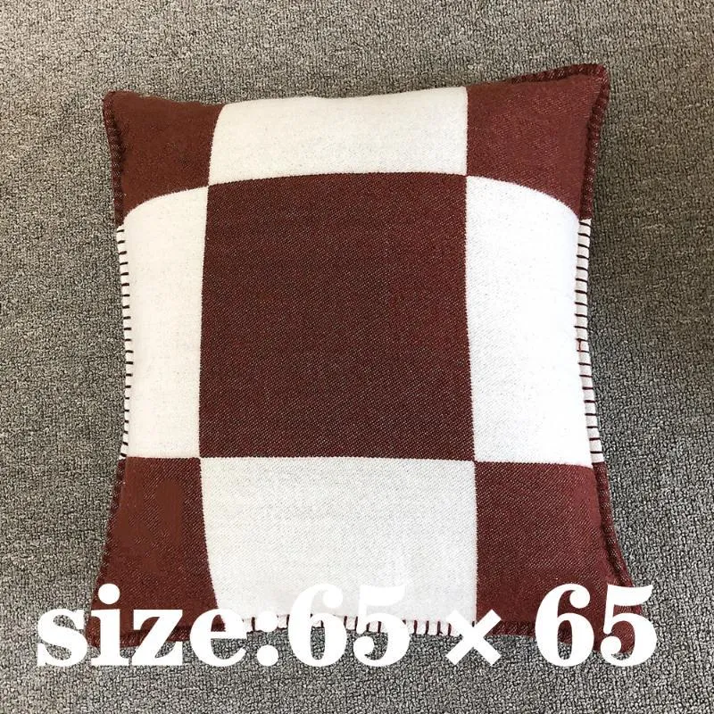 Letter Throw Pillow Case Cashmere Luxury Designer Pillowcase Woven Jacquard 45x45cm 65x65cm Custom Cushion Cover Sofa Wool Covers Bedding Supplies