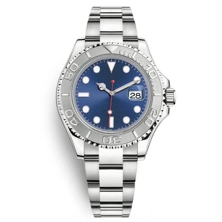 Wysoka opłacalność Top Mens Sapphire Mechaniczny automatyczny zegarek Blue Asia 2813 Ruch Ceramiczna ramka szkiełka zegarka Bazylea Dive Data Pełna stal 40 mm Sportowy zegarek na rękę Prezent