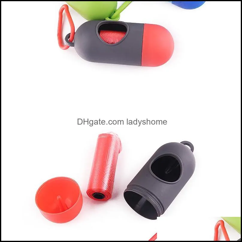 10.5*4cm 8 Colors Pet Dispenser Garbage Case Included Pick Up Waste Poop Bags Dog Supplies Household Cleaning Tool HWB6453