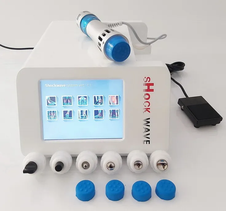 Fokuserad chockvågterapimaskin för fysioterapi smärtlindring elektrisk bärbar ed chockwave terapimaskin