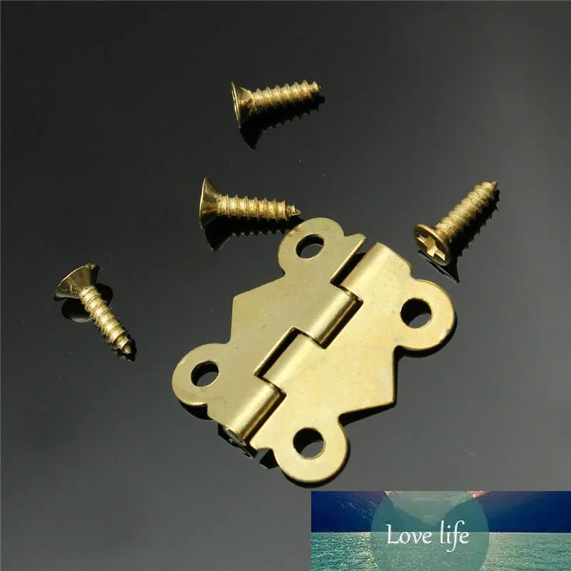 20pcs golden mini butterfly door hinges suitable for cabinet drawer jewelry box hinge furniture hardware (17x20mm)