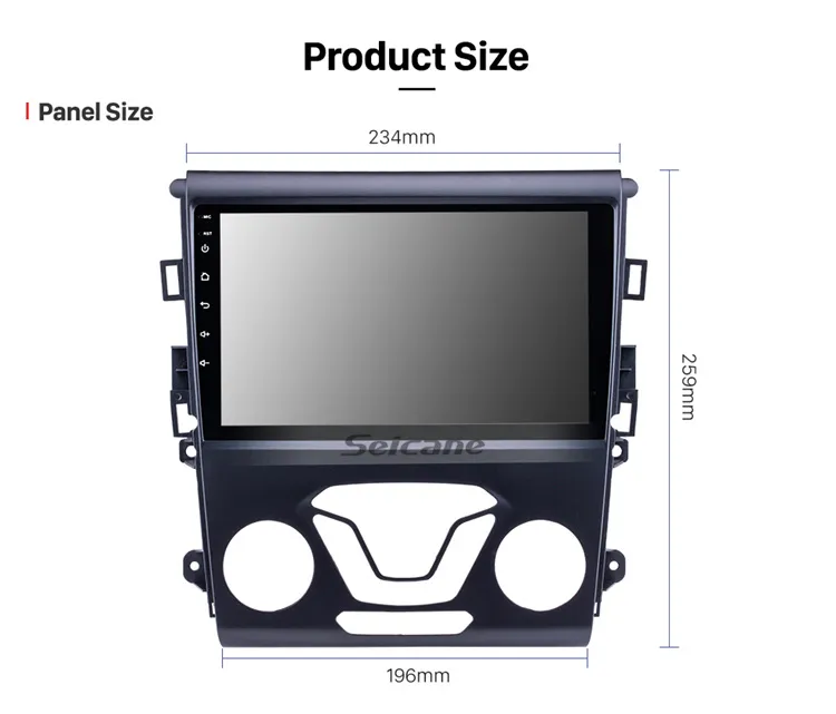 Android 8.1 9 inch Aftermarket GPS Navigation for 2012 2013 2014 Ford Mondeo with Bluetooth USB WIFI support SWC 1080P