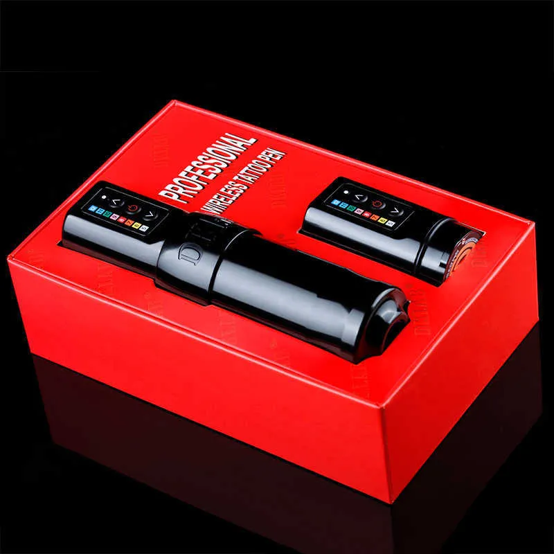 DKLAB 브랜드 DK-W1 무선 문신 기계, 전문 펜, 강력한 코어리스 모터, 2400 mAh Li 배터리, 36mm 그립 210622