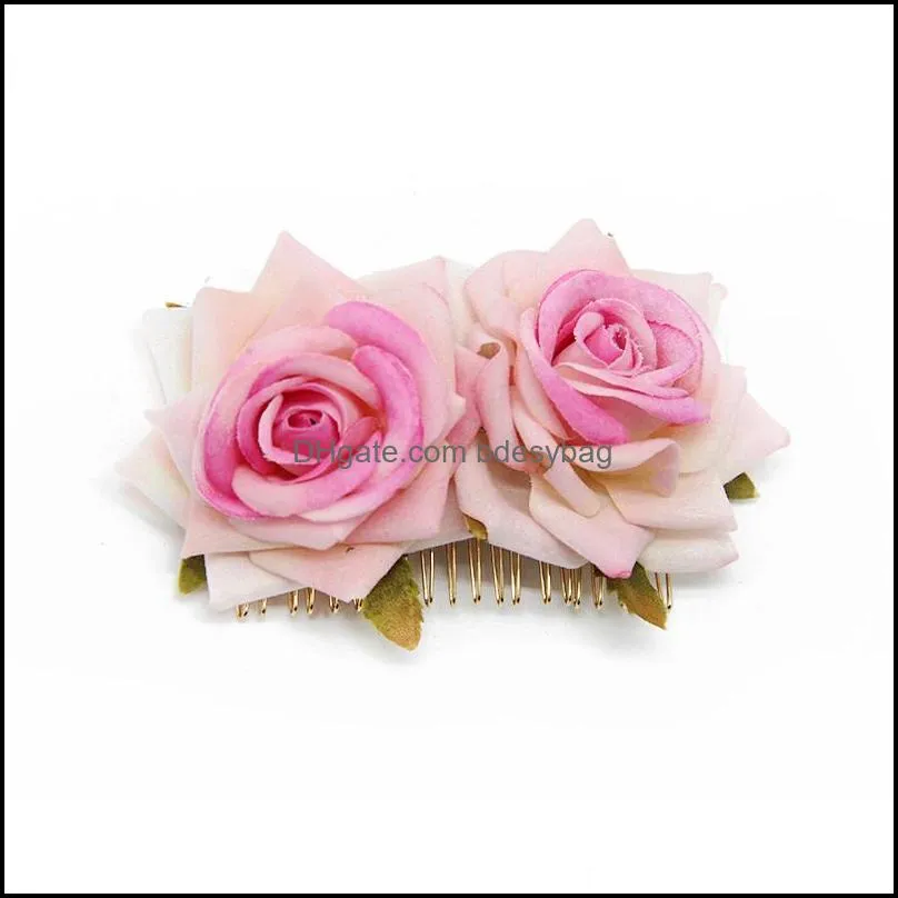 Other Fashion Jewelry Women Prom Headpiece Charm Hair Accessories Pins Clips Rose Flower Combs Wedding Bridal