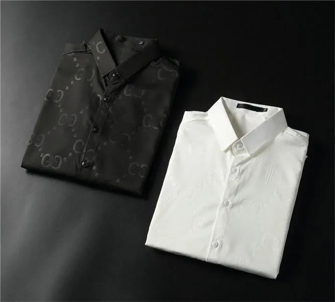 2021 Camicia da uomo stilista di lusso tendenza moda indossare manica lunga business casual marchio primavera dimagrante M-3XL # 50