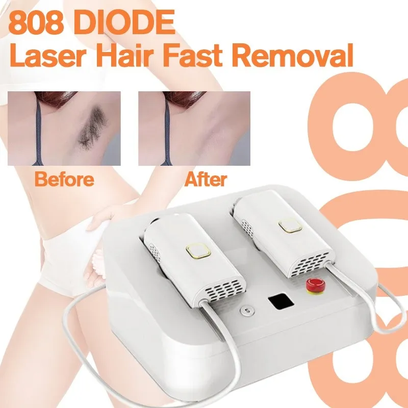 Protable Diode Laser Hair Removal Beauty Machine 808nm Diode Laser Permanent Hair Removal Skin Tightening 808 Diode Laser Machine