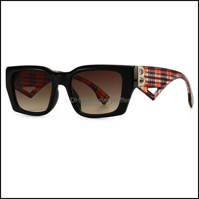 Sunglasses Unique Design Women`s Black Rectangular 2021 British Fashion Square Women Men Est Eyewear Gafas De So