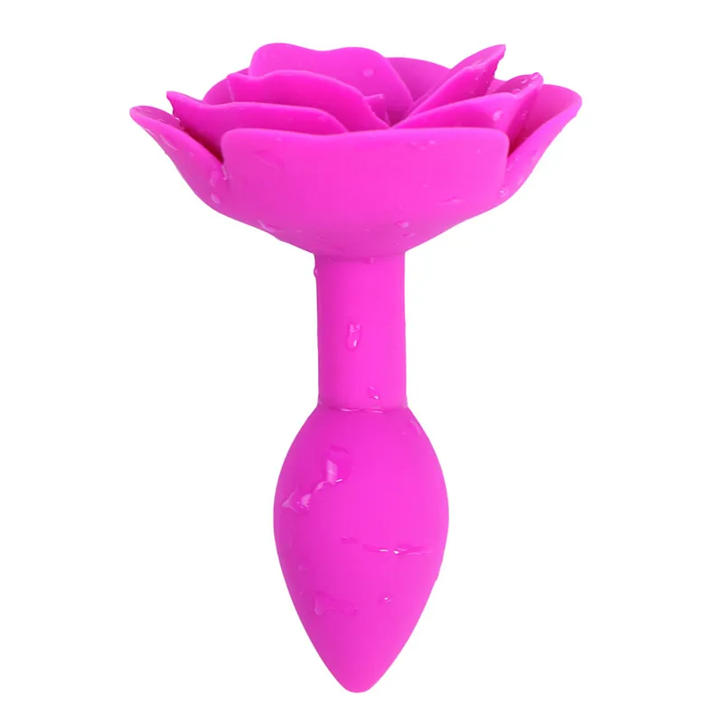Ensemble 2 Pièces De Perles Anales En Silicone Fleur Rose - Jouets D'entraînement Intime - Neuf